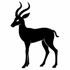 Obraz premium Silhouette Illustration Of An Impala Antelope 