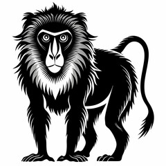 Lion silhouette icon vector