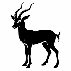 Obraz premium an image of a black deer on a white background 