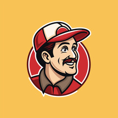 Man in Cap Icon Badge – Esports Logo, Sports Team Emblem, Gamer Avatar Design, Mascot Style Vector for Gaming Brands and Competitive Teams