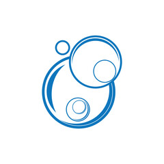 Bubble water logo and symbol design