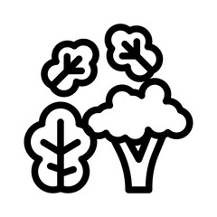 organic food line icon