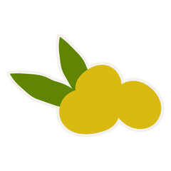 Olive oil icon illustration design template for food and drink or cosmetic promotion.