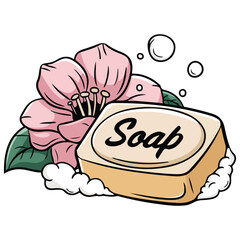 eco soap bars hand drawn isolated vector illustration on white