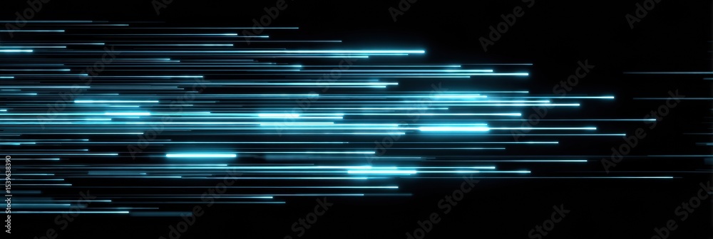 Aufkleber visually striking minimalist data transfer concept with glowing lines illustrating high-speed moveme