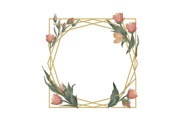 frame with flowers