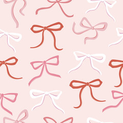 bows seamless pattern , vector , illustration
