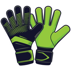 goalkeeper gloves football vector isolated on white background