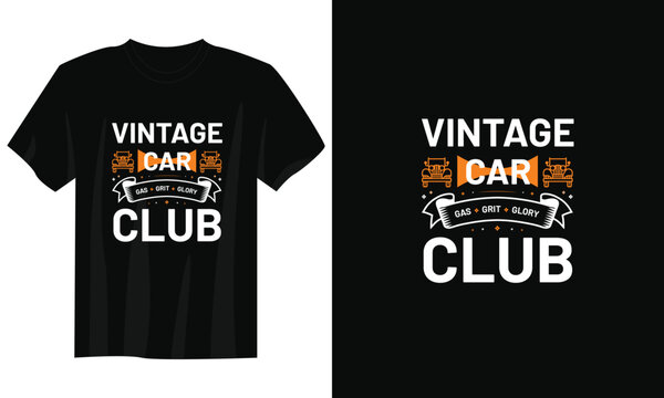 Vintage Car T Shirt Design
