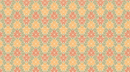 Dense Chrysanthemum Floral Pattern with Autumn Colors