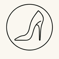 vector image of a female shoe