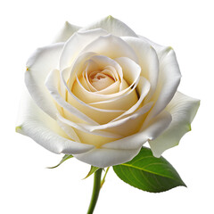 White rose isolated on white background 