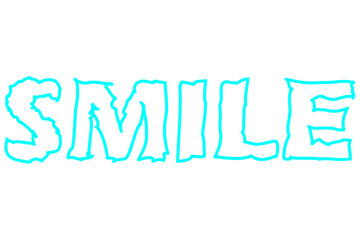 SMILE - SMILE word on white background

