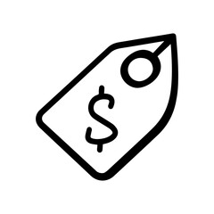 Price tag doodle vector icon