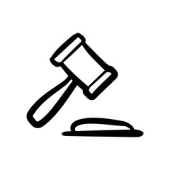 Court doodle vector icon