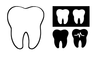 Vector tooth, dental icons