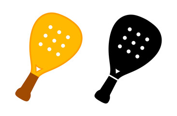 Padel racket set icon with simple and modern design