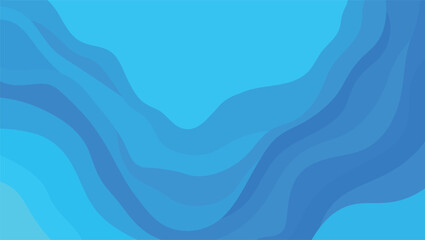 Abstract blue wavy background with layered gradient shapes for creative designs