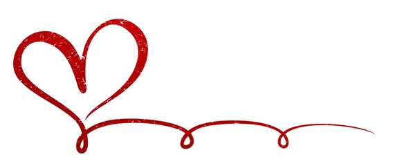 The one line symbol of a red heart.
