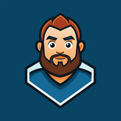 Man in Cap Icon Badge – Esports Logo, Sports Team Emblem, Gamer Avatar Design, Mascot Style Vector for Gaming Brands and Competitive Teams

