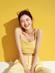아름다운 여성, 여름 휴가와 라이프스타일
