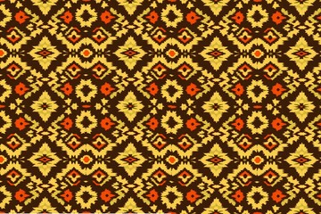 Seamless Colorful Ikat Pattern &ndash; Traditional Ethnic Textile for Fabric, Print, or Wallpaper