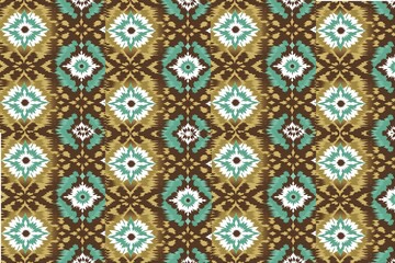 Seamless Colorful Ikat Pattern &ndash; Boho Tribal Fabric for Fashion & Decor