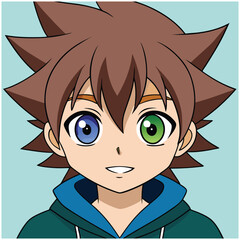 Anime Boy Character Illustration – Japanese Manga Style, Youthful Male, Vector Art, Cute Anime Boy, Digital Drawing, Cartoon Boy, Asian Anime, Cool Manga Boy, Japanese Boy Character	

