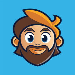 Man in Cap Icon Badge – Esports Logo, Sports Team Emblem, Gamer Avatar Design, Mascot Style Vector for Gaming Brands and Competitive Teams

