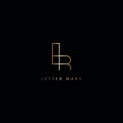Modern Luxury LR RL Monogram Logo Design, Elegant Lettermark Logo Template.