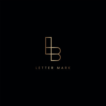 Modern Luxury LB BL Monogram Logo Design, Elegant Lettermark Logo Template.