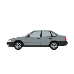 Car Illustration on White Background for Transportation and Automotive Design