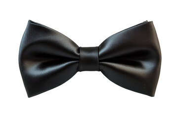 Classic black bow tie isolated on white background for elegant occasions and formal wear accessories