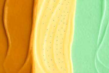 Ice Cream Flavors Stacked Vertically