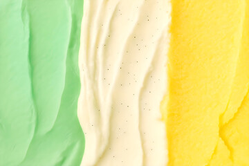 Ice Cream Flavors Stacked Vertically