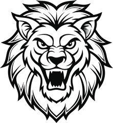 Fototapeta premium lion head vector