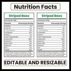 Striped Bass nutrition

Striped Bass nutrition facts

Striped Bass health benefits

Striped Bass calories

Striped Bass protein content

Striped Bass omega-3 fatty acids

