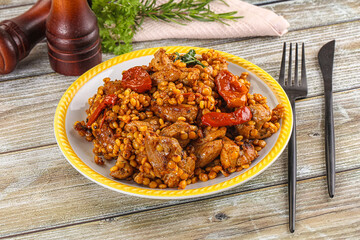 Rasted chicken meat with ptitim