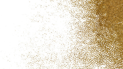 Golden paint brush stroke glittering texture.