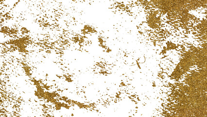 Golden paint brush stroke glittering texture.