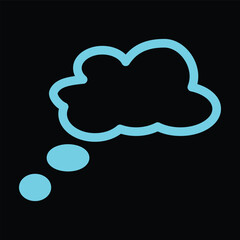 dream cloud icon in flat design