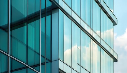 Modern glass facade of a high-rise building