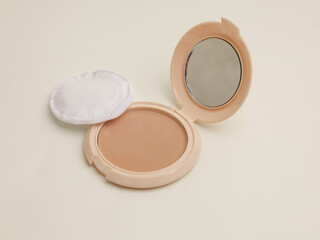 Make up tools and accessories on white background