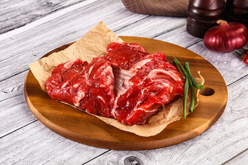 Raw beef meat for cooking