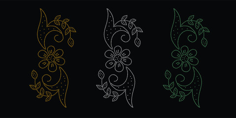 Abstract beautiful rhinestone glitter motif design.