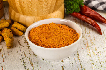 Tumeric curcuma powder for culinary