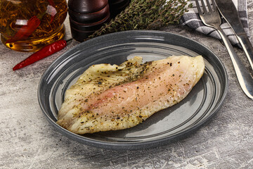 Baked tilapia fish with spices