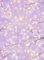 Winter wonderland scene with glowing branches and soft light