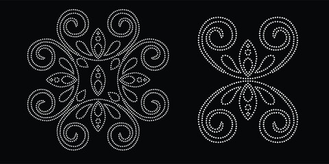 Abstract beautiful rhinestone glitter motif design.