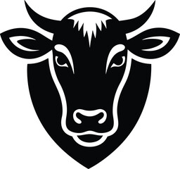 black and white cow